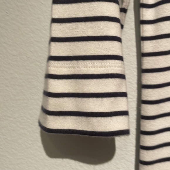 Lilly Pulitzer Top White & Navy Striped 3/4 Sleeves Size L - Picture 8 of 12